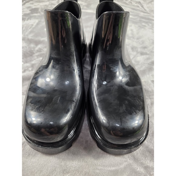 Free People High Street Black Ankle Rain Boots Size 10 Chunky Soles (NEVER USED) - Picture 2 of 10